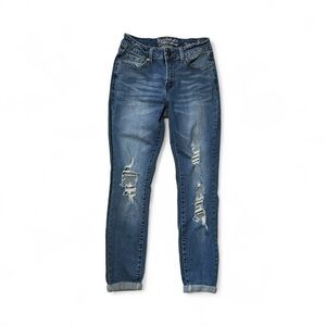 Classic Blue Ripped Skinny Jeans